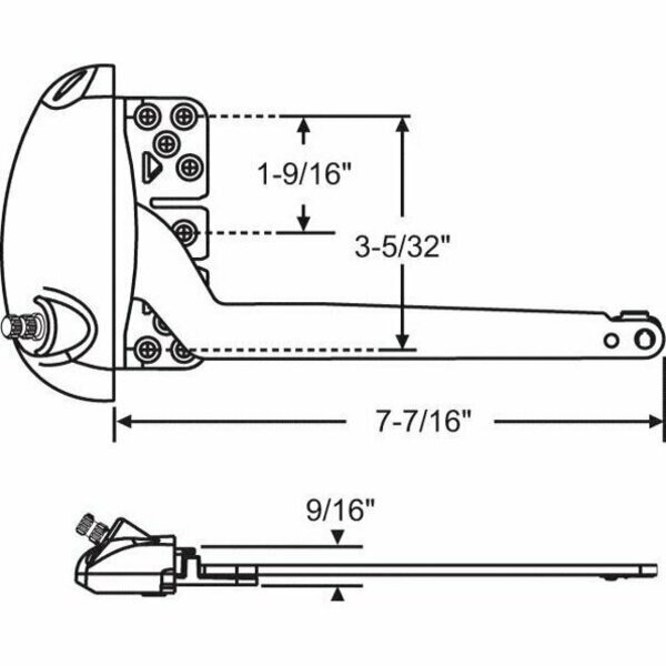 ROTO X-DRIVE OPERATOR LH V, Strybuc, Mfr#: 36-498W-XD